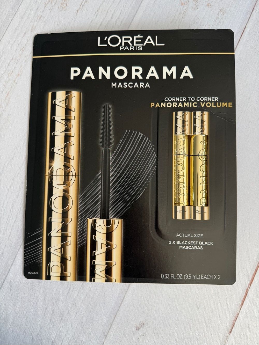 L’Oréal Paris Panorama Mascara Duo Blackest Black 2 Full Size New